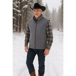 Schaefer Outfitter 730 Wool Arena Vest Gray Men's Size XXL 2XL Made In USA